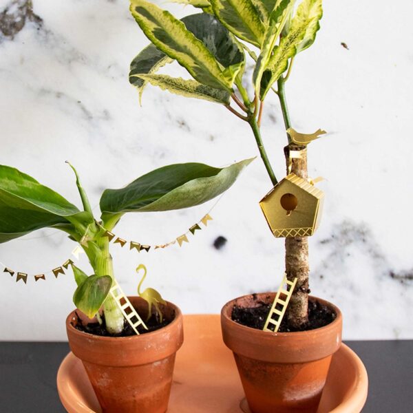 vogelhuisje kamerplant messing
