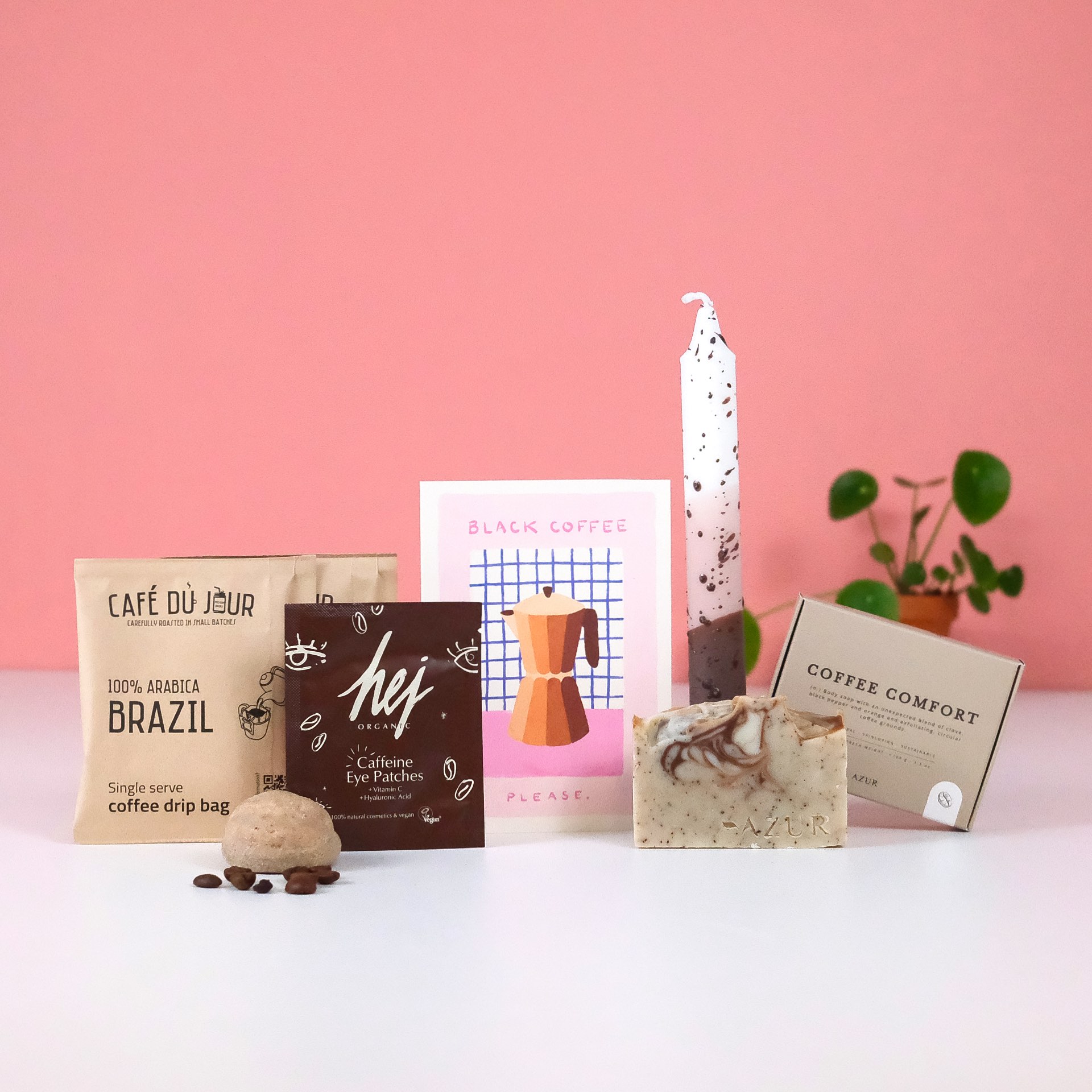 brievenbus cadeau koffie scrubzeep coffeebrewer brievenbus cadeau man marshmallow pynappel uniek cadeau voor mannen dag van de thuiswerker cadeau