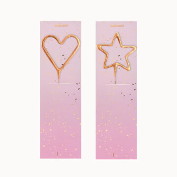 hart sterretjes in hartvorm stervorm rosegoud of goud wondercandle vuurwerk sterretjes pynappel brievenbus cadeau