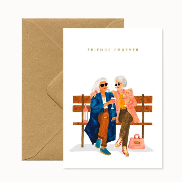 forever friends kaart vriendschap vriendschapskaart all the ways to say goudfolie pynappel cadeauwinkel uden