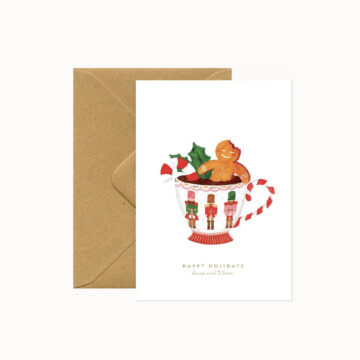 happy holidays kaart biscuit all the ways to say pynappel kerstkaart