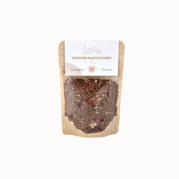 losse kerstthee rooibos kers thee kaneel sinaasappel kardemom pynappel brievenbus cadeau