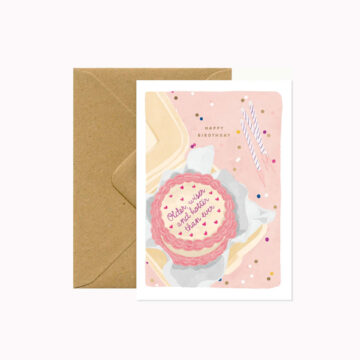 verjaardagskaart taart older wiser hotter all the ways to say a6 pynappel