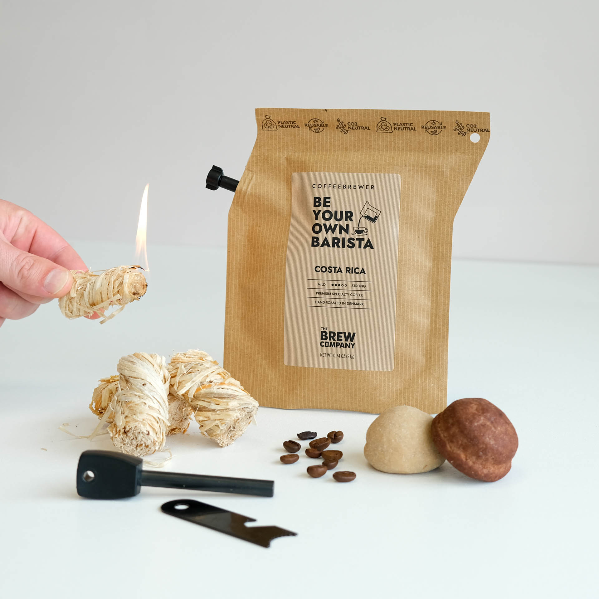 Father's Day mailbox gift man magnesium fire starter coffee brewer fire starter marshmallows pynappel Unique gift for men