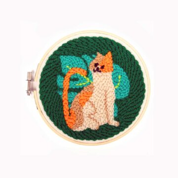 cat punch needle kikkerland kat punchneedle pynappel brievenbus cadeau