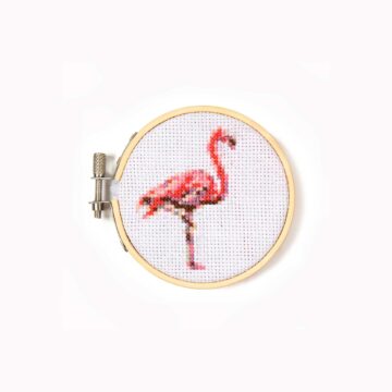flamingo borduurkit kikkerland borduur kit mini kruissteek borduursetje diy kits borduren pynappel brievenbus cadeau