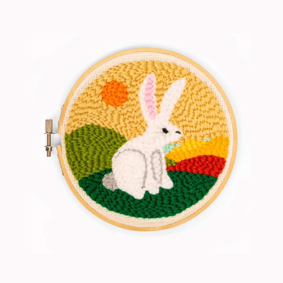 hare punch needle kikkerland haas punchneedle pynappel paashaas pasen brievenbus cadeau