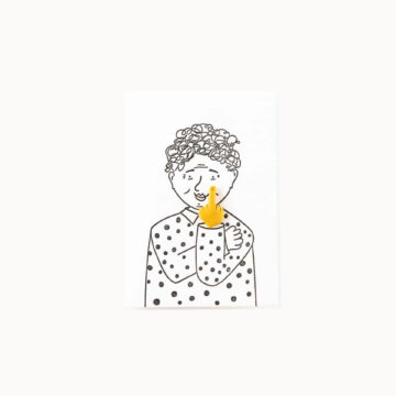 middelvinger kaart fuck you pin grandma studio flash letterpress kaartje met pin brievenbus cadeau pynappel