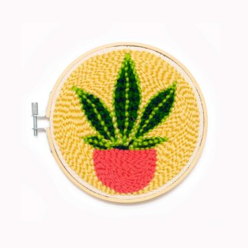 plant punch needle kikkerland cadeau plantenliefhebber punchneedle pynappel brievenbus cadeau