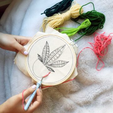 plant punch needle kikkerland cadeau plantenliefhebber punchneedle pynappel brievenbus cadeau