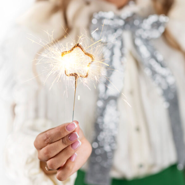wondercandle vuurwerk sterretje stervorm rosegoud rose goud pynappel