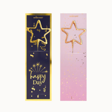 wondercandle vuurwerk sterretje stervorm rosegoud rose goud pynappel