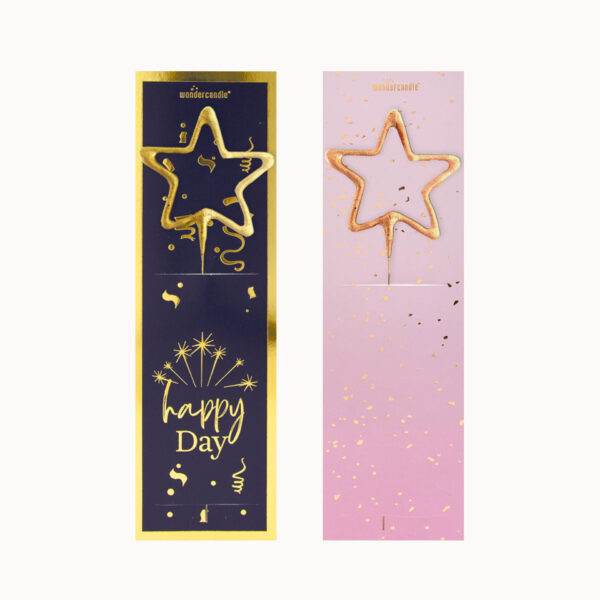 wondercandle vuurwerk sterretje stervorm rosegoud rose goud pynappel