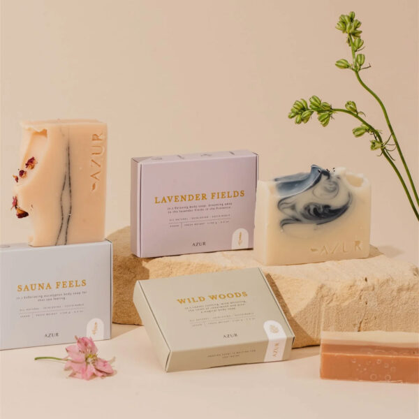 natuurlijke zeep bar azur natural bodycare pynappel brievenbus cadeau