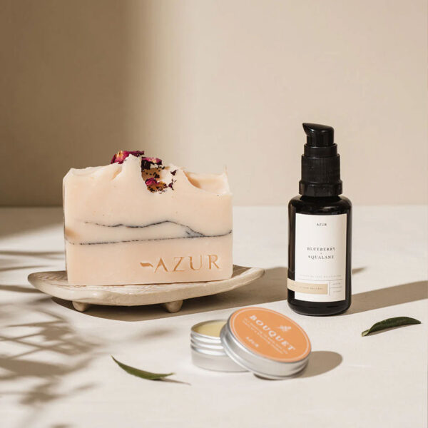natuurlijke zeep bar wild flower azur natural bodycare bloemen zeep pynappel brievenbus cadeau