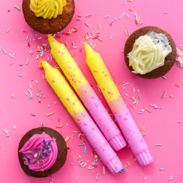 summer party pastel pink yellow confetti kaars nordtrice kleurrijke kaarsen stearine geel roze pynappel