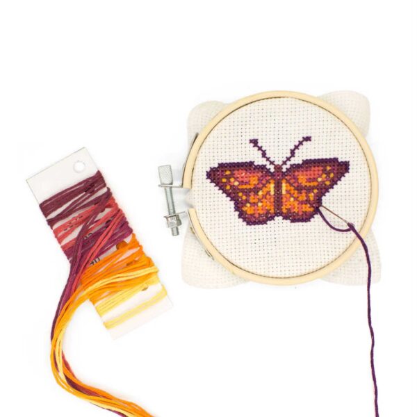 vlinder borduurkit kikkerland borduur kit mini butterfly kruissteek borduursetje diy kits borduren pynappel