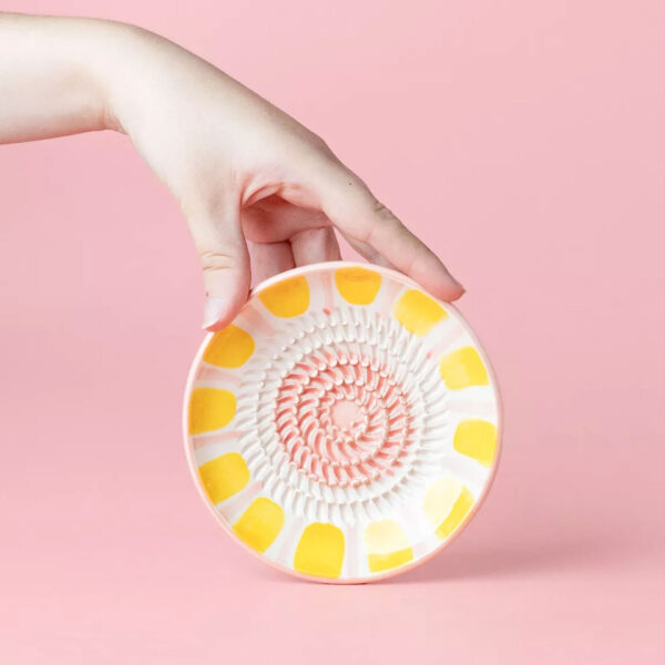 knoflook rasp bordje rasp schaaltje roze geel rosa valentina pynappel