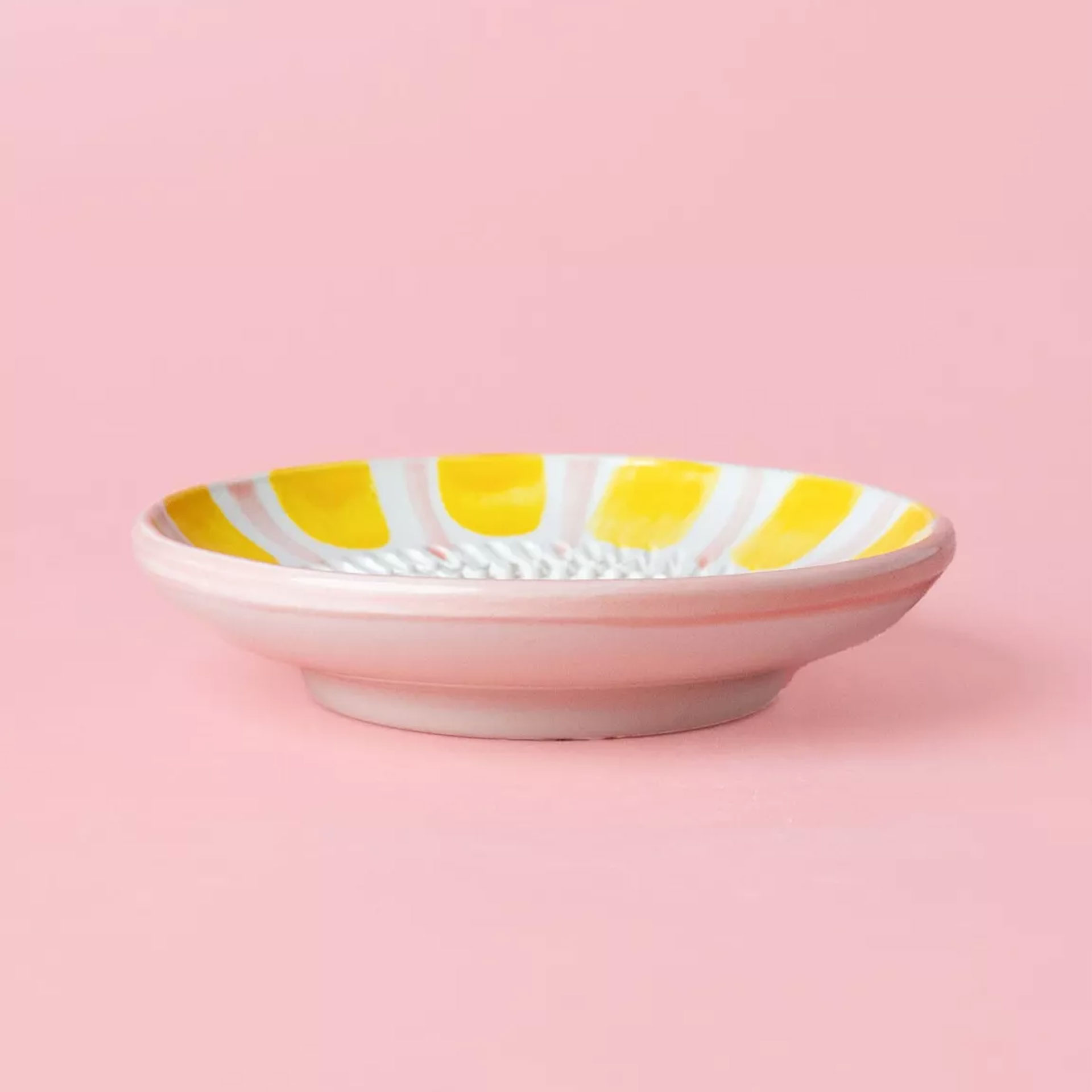 knoflook rasp bordje rasp schaaltje roze geel rosa valentina pynappel