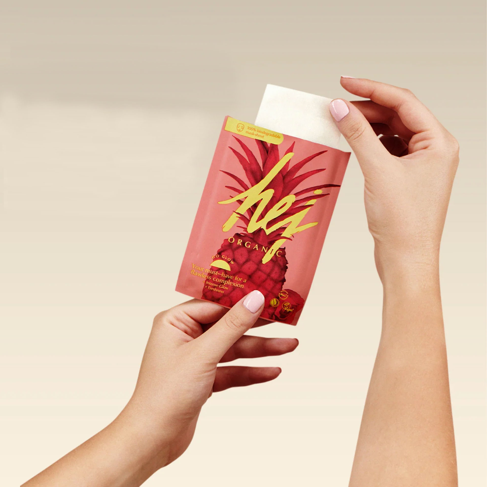 natuurlijk gezichtsmasker ananasextract hej organic vegan pynappel brievenbus cadeau