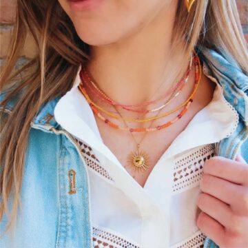 ketting met zon ketting goud roestvrij staal bazou zon hanger pynappel