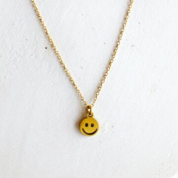 smiley ketting roestvrij staal bazou ketting met smiley pynappel