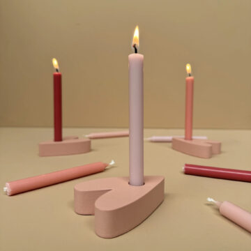 hart kandelaar potloodkaars concrete kandelaar rustik lys heart blossom beton kandelaar potloodkaarsen pynappel