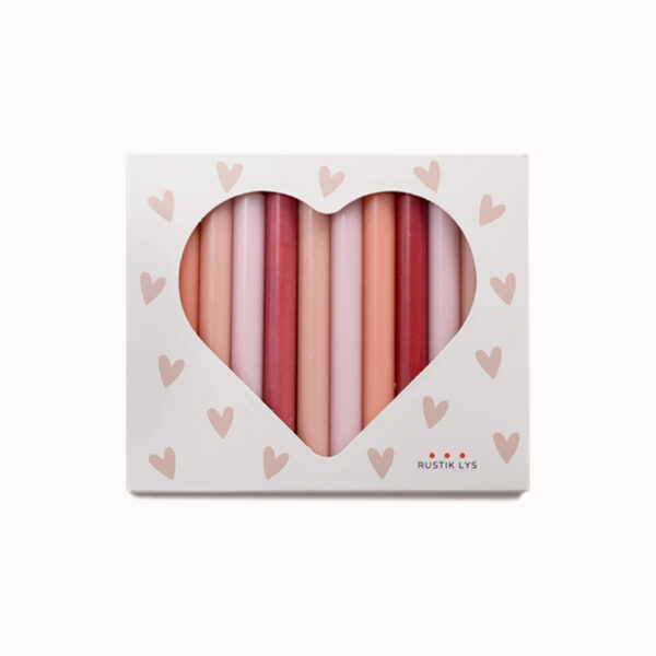heart box rustik lys potloodkaarsjes hart verpakking potloodkaarsen liefde pynappel brievenbuscadeau