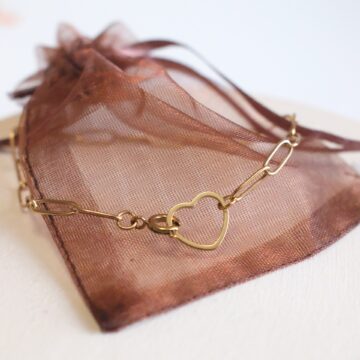 armband hart goud bazou hart sluiting bracelet pynappel brievenbus cadeau
