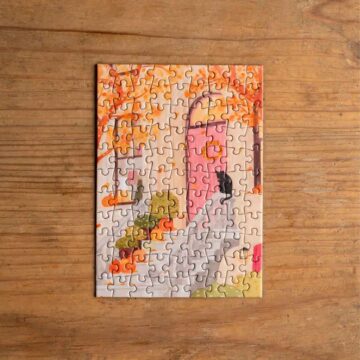 mini puzzel 99 stukjes autumn trevell pynappel brievenbus cadeaupakket