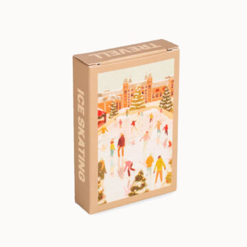 mini puzzel 99 stukjes ice skating trevell pynappel brievenbus cadeaupakket