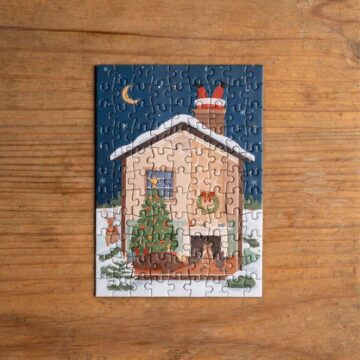 mini puzzel 99 stukjes kerst trevell pynappel brievenbus cadeaupakket