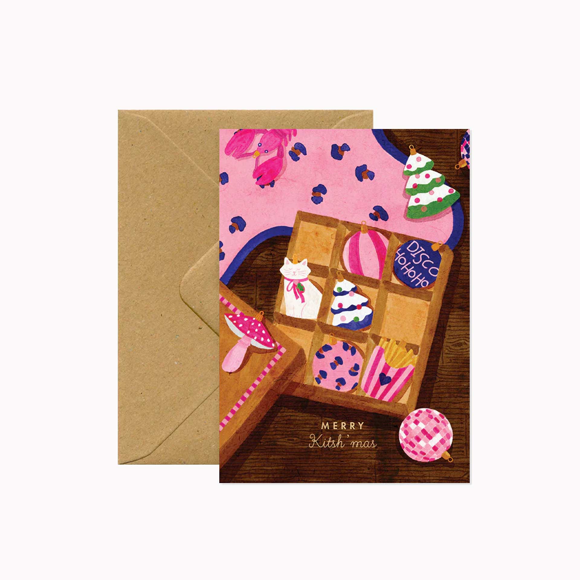 originele kerstkaart all the ways to say merry kitshmas pynappel