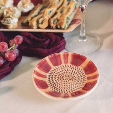 rasp bordje noelle alfar tierra cocida raspbordje knoflook rasp pynappel kerst