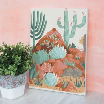 schilderen op nummer cactus painting by numbers graine creative