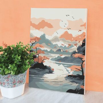 schilderen op nummer landschap painting by number graine creative