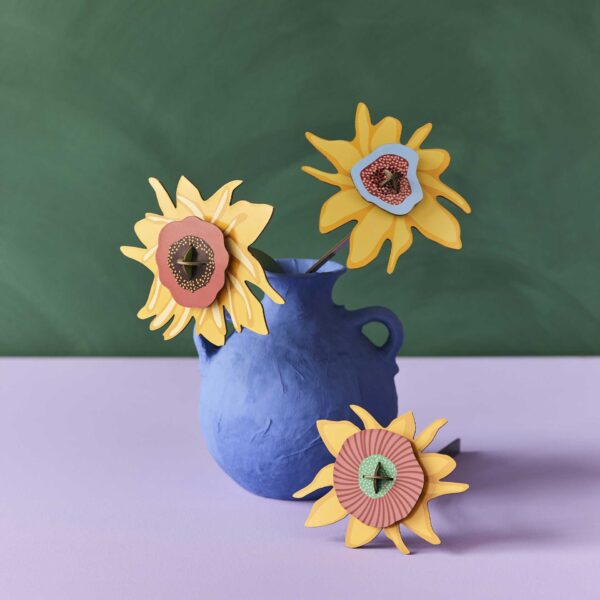 papieren bloemen studio roof van gogh zonnebloemen bosje bloemen brievenbus cadeau