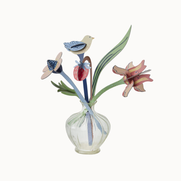 papieren bloemen studio roof william morris boeket bosje bloemen brievenbus cadeau