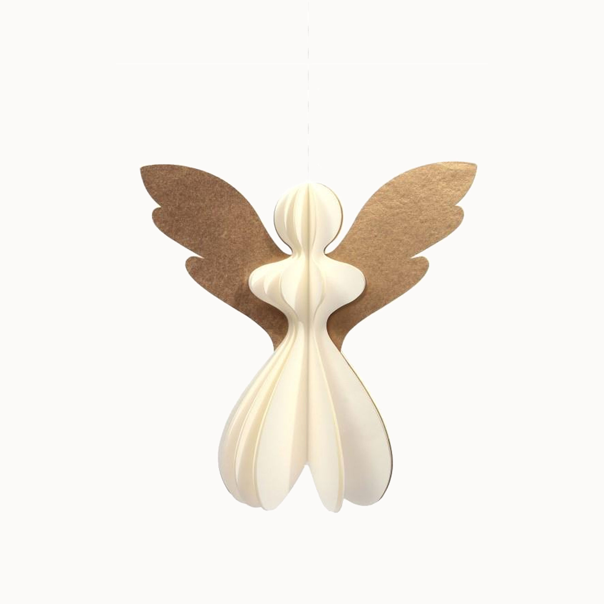 papieren engel ivoor katoen pulp cotton mache only natural pynappel brievenbus cadeau kerst