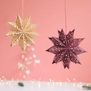 papieren kerstdecoratie bordeaux goud papieren sneeuwvlok papieren kerstster only natural pynappel brievenbus cadeau duurzame kerst