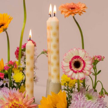 eco dinerkaarsen hello sunchine rustik lys per stuk zon kaars pynappel