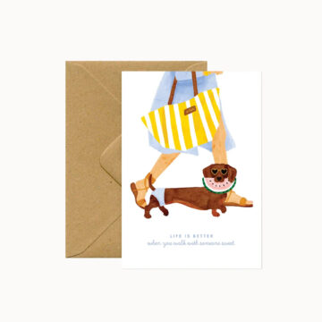 vriendschapskaart zomerse teckel