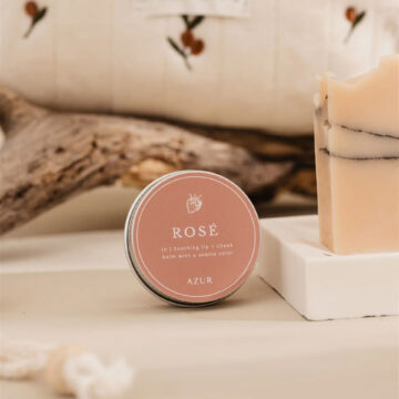 natuurlijke lippenbalsem rosé roze azur pynappel