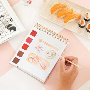 aquarel travel set japan la petite epicerie aquarel boekje pynappel