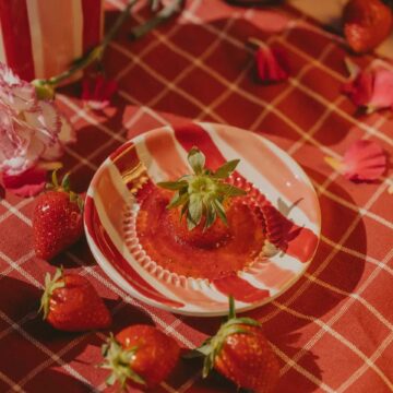 knoflook rasp bordje sweetheart roze rood alfar tiera cocida raspbordje knoflook rasp pynappel