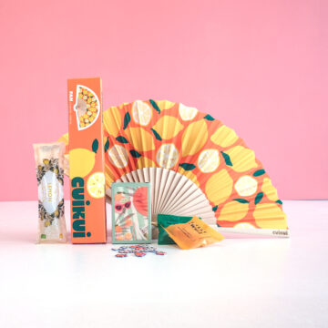 zomerpakket brievenbus cadeau pynappel ijslolly handwaaier citrus