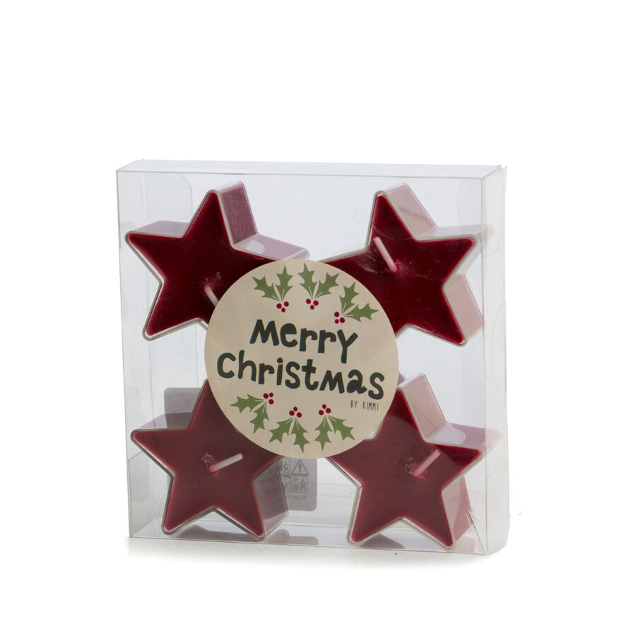 ster waxinelichtjes kerst rustik lys set 5 stuks brievenbus cadeau