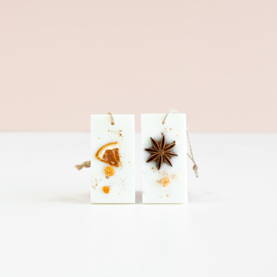 kerst geurhanger waxmelt cozy christmas steranijs sojawas pynappel kerstcadeautje brievenbus