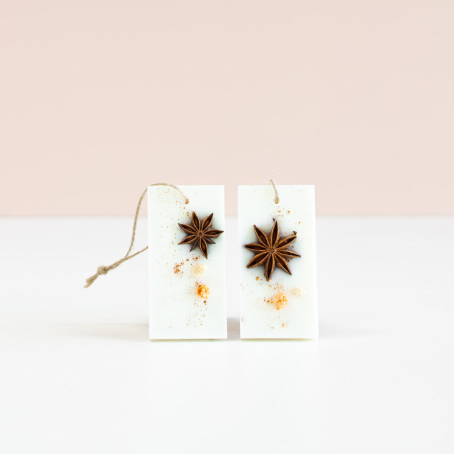 kerst geurhanger waxmelt cozy christmas steranijs sojawas pynappel kerstcadeautje brievenbus