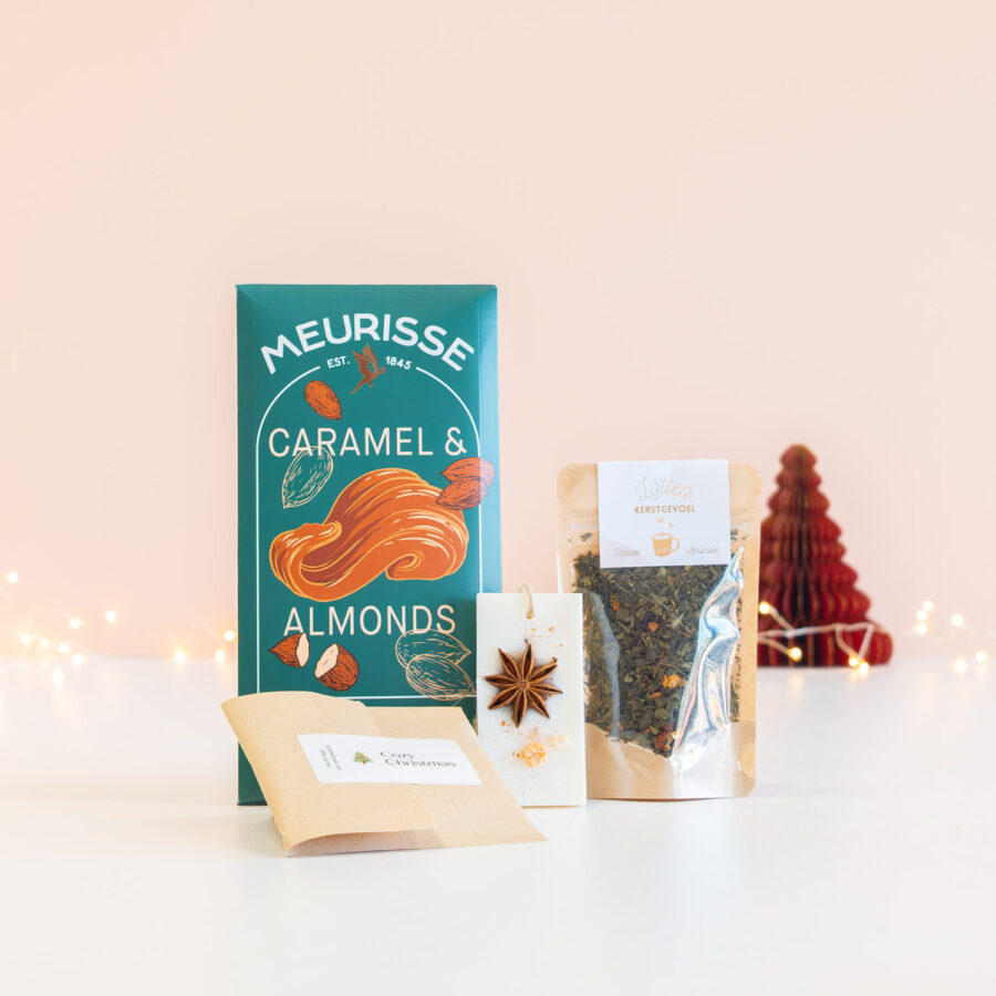 kerst brievenbus cadeau cozy chocolate meurisse thee geurhanger origineel kerstcadeau pynappel